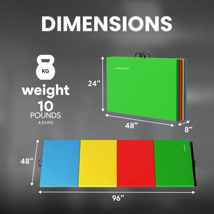 BalanceFrom Fitness All Purpose Mat with 8 Ft Balance Beam Gymnastic Set, Multi