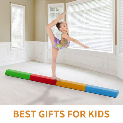 BalanceFrom Fitness All Purpose Mat with 8 Ft Balance Beam Gymnastic Set, Multi