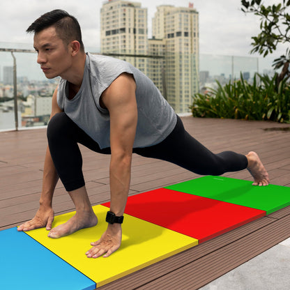 BalanceFrom Fitness All Purpose Mat with 8 Ft Balance Beam Gymnastic Set, Multi