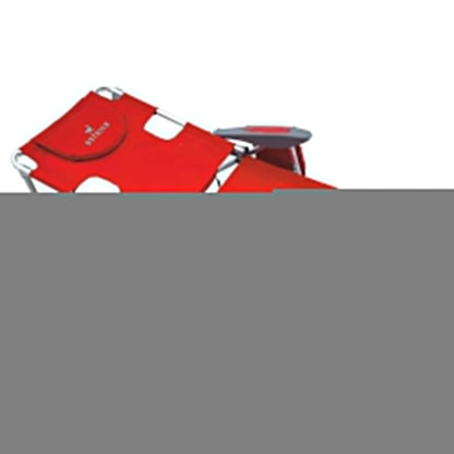 Deltess Ostrich 3 In 1 Portable Chair Cooler Bag & Reclining Lounger, Red