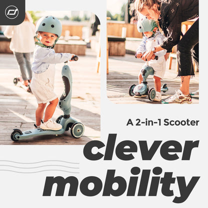 Scoot & Ride 2-in-1 Ride-On & Stand Kids Scooter, Ages 1-5, Highwaykick 1, Steel