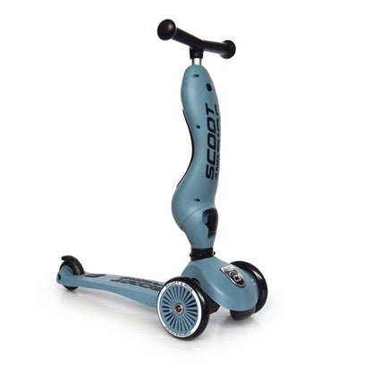 Scoot & Ride 2-in-1 Ride-On & Stand Kids Scooter, Ages 1-5, Highwaykick 1, Steel
