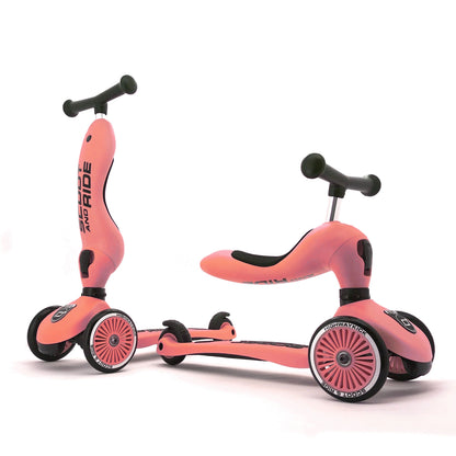 Scoot & Ride 2-in-1 Ride-On & Stand Kids Scooter, Ages 1-5, Highwaykick 1, Peach
