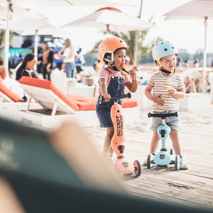 Scoot & Ride 2-in-1 Ride-On & Stand Kids Scooter, Ages 1-5, Highwaykick 1, Peach