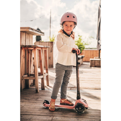 Scoot & Ride Stand-up Push Scooter for Children Ages 3-6, Highwaykick 3, Rose