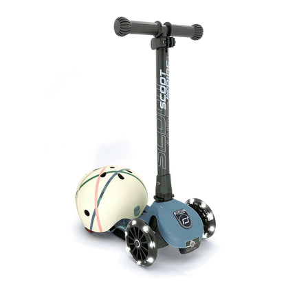 Scoot & Ride Stand-up Push Scooter for Children Ages 3-6, Highwaykick 3, Steel