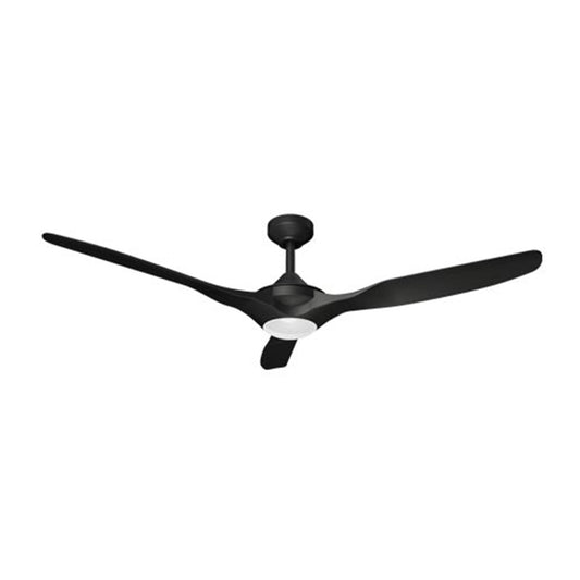 Delta Breez 52" Ceiling Fan with LED, Remote, Indoor/Outdoor, Benicia, Black