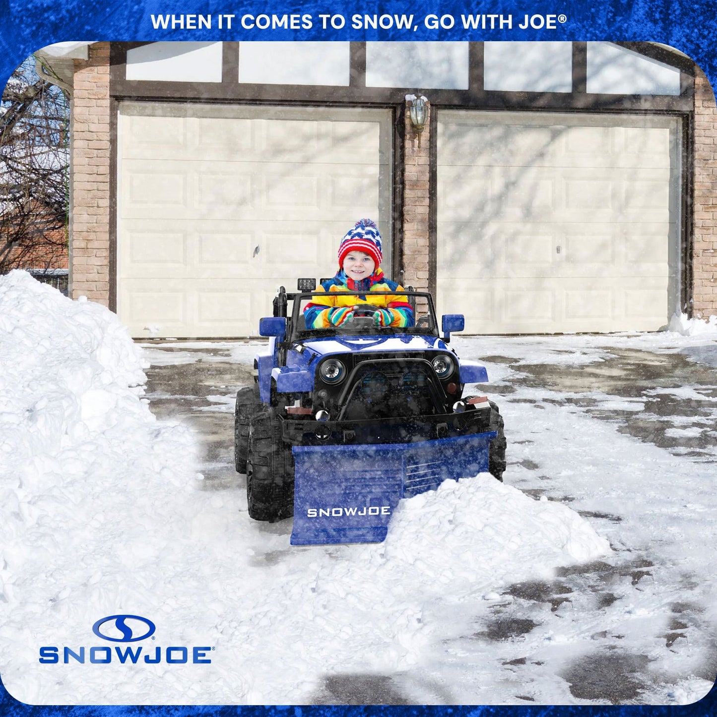 Snow Joe 24V Ride On Car Toy with Snow Plow Scoop and Parental Remote, 24V-SUV1