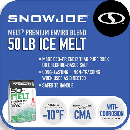 Snow Joe Enviro Blend Ice Snow Melt, Safe for Concrete & Plants, 50 lb, MELT50EB