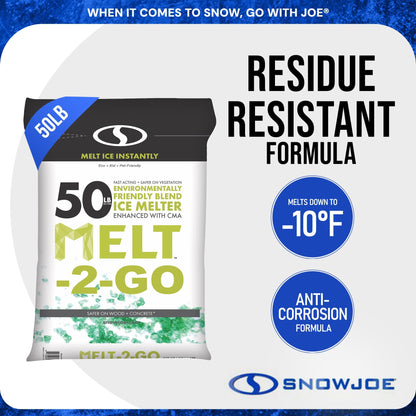 Snow Joe Enviro Blend Ice Snow Melt, Safe for Concrete & Plants, 50 lb, MELT50EB