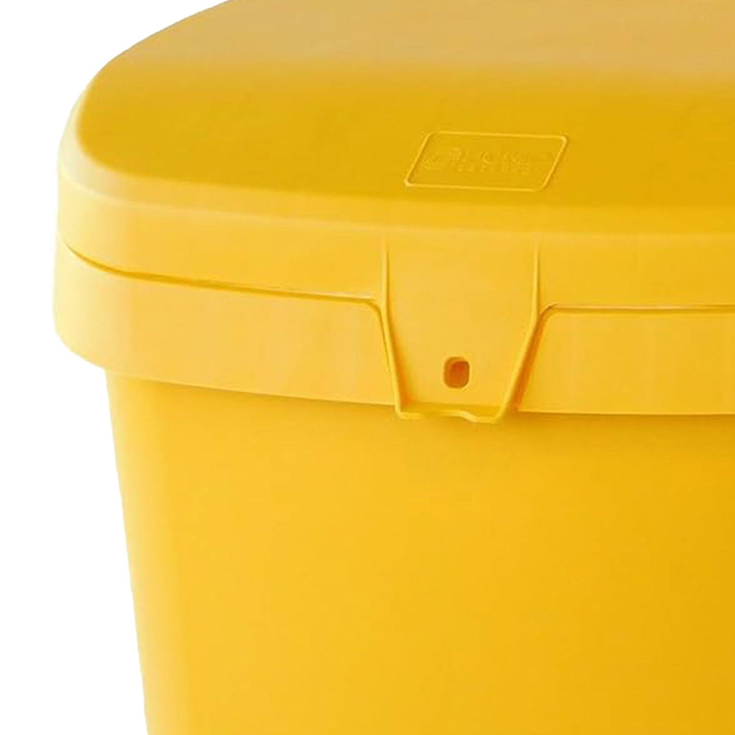 FCMP Outdoor 31 Gallon Salt & Sand Storage Box, Deck Container for Patio, Yellow
