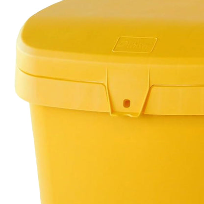 FCMP Outdoor 31 Gallon Salt & Sand Storage Box, Deck Container for Patio, Yellow