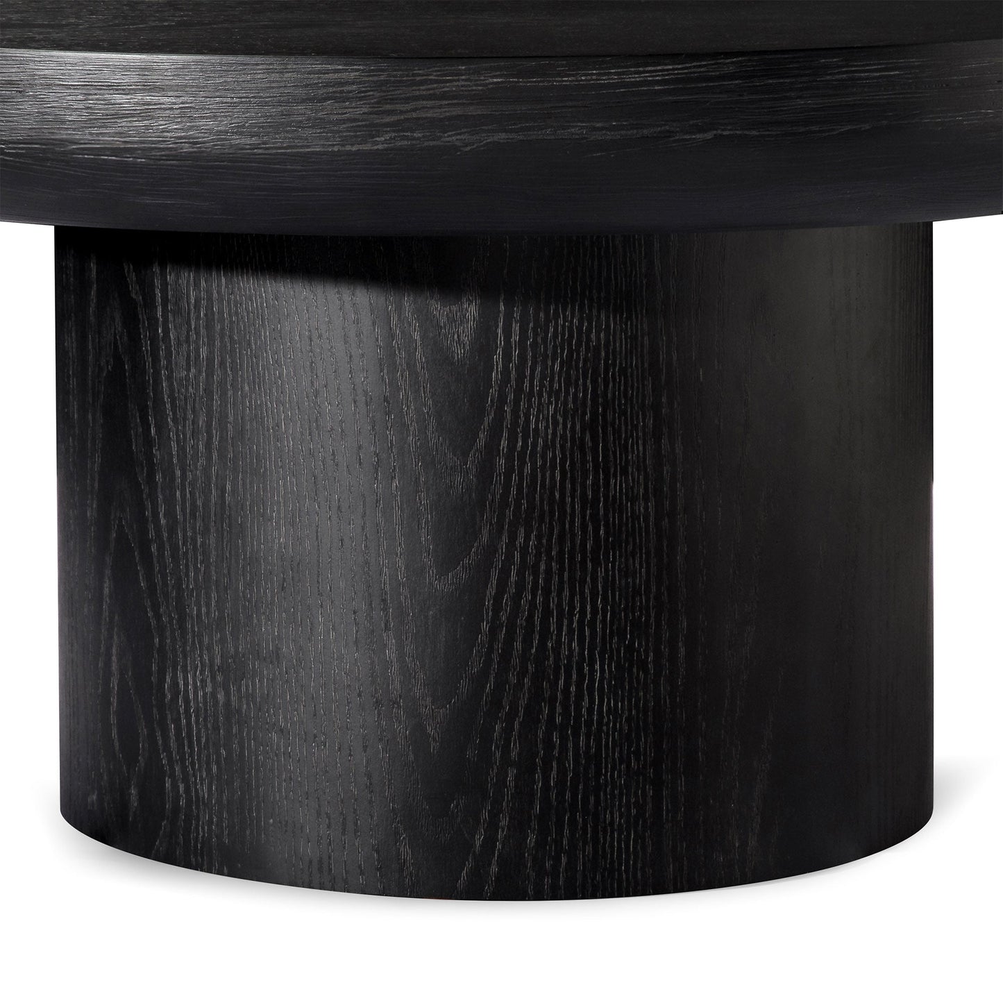 OWEN RUSTIC CIRCULAR WOODEN COFFEE TABLE IN AGED BLACK