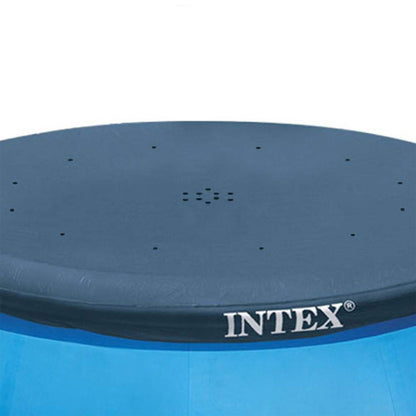 Intex 10 Foot Easy Set Round Above Ground Swimming Pool Debris Vinyl Cover, Blue