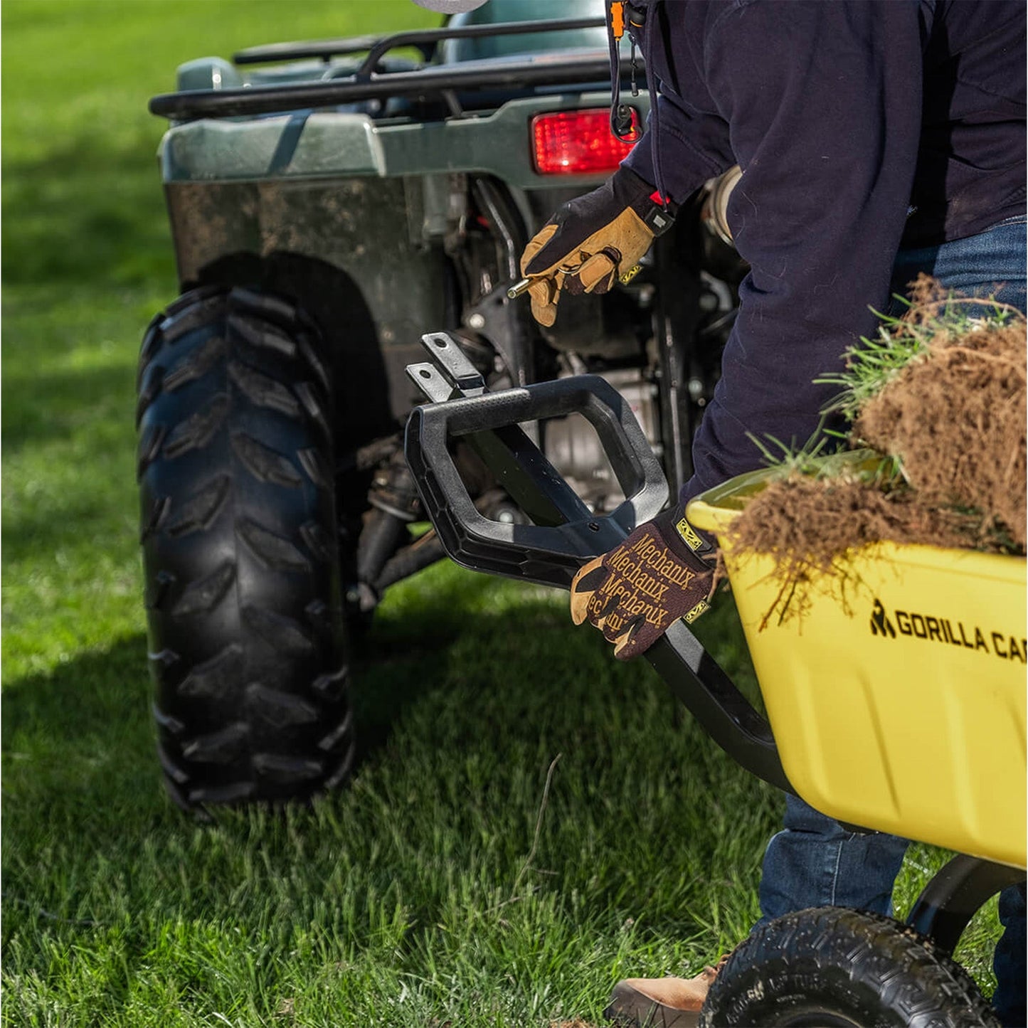 Gorilla Carts Heavy Duty Steel Yard Dump Cart Garden Wagon and 13" Tires, Yellow