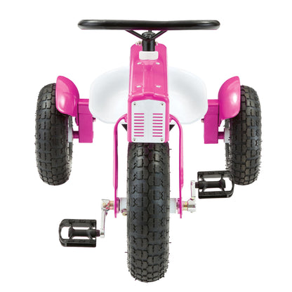 Tricam Outdoor Tractor Tricycle, 22" Steel Toddler Bike Kids Ride On Toy, Pink