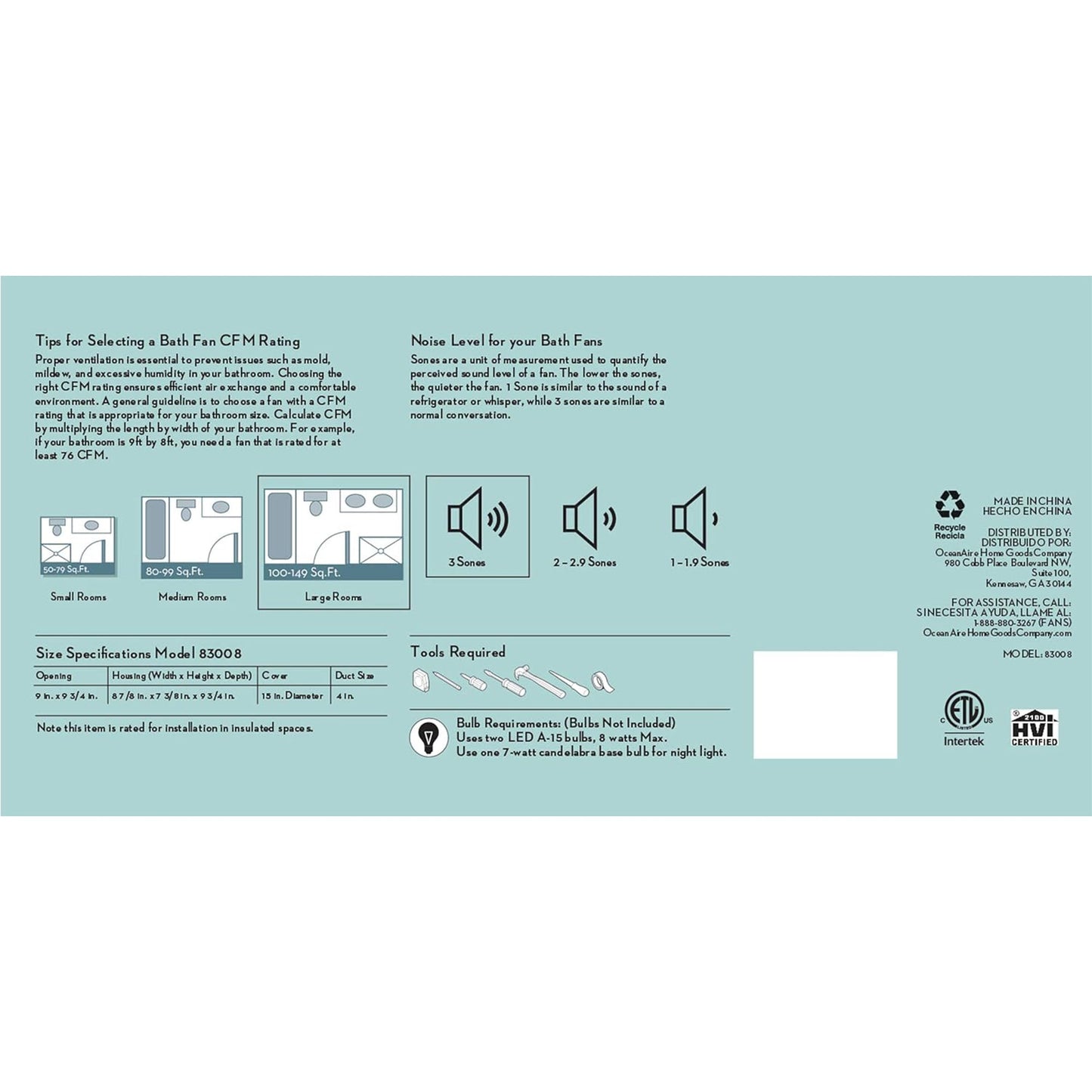 Good Housekeeping Roman Bathroom Ventilation Fan with Light, Brushed Nickel