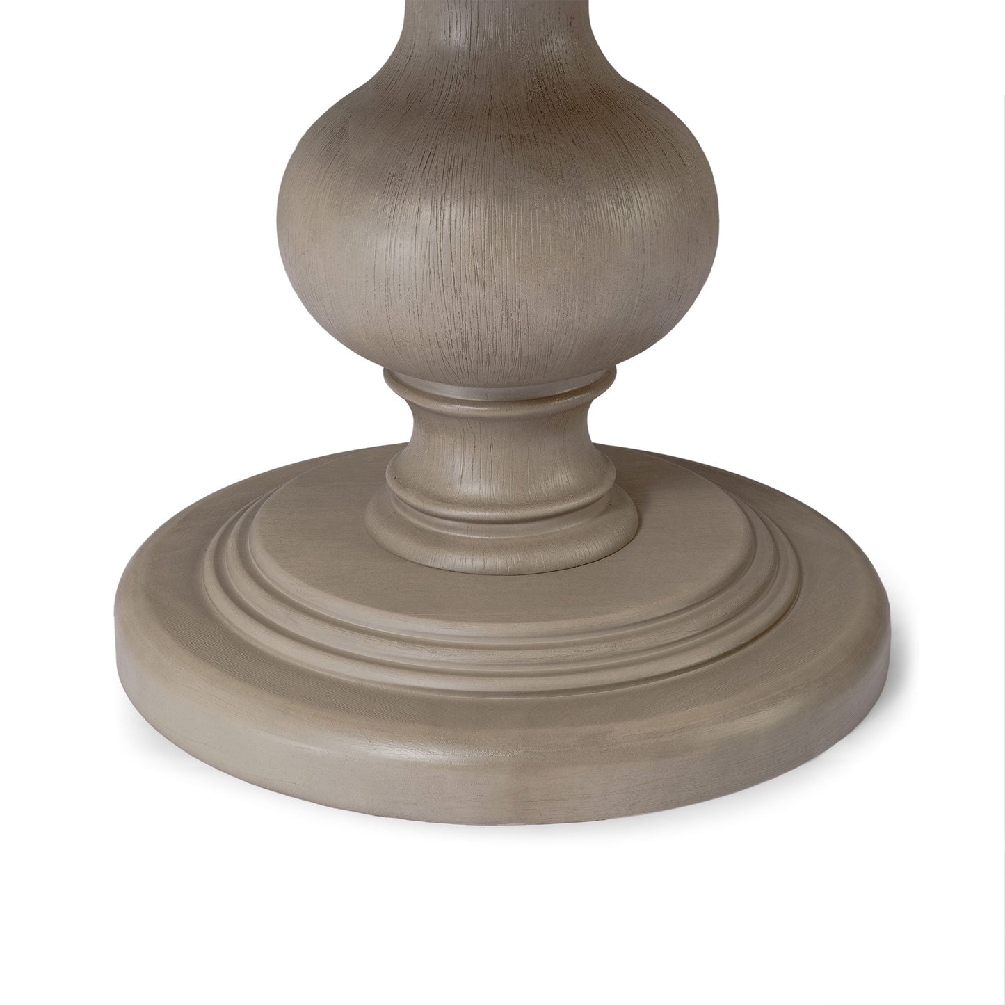 Zola Classical Round Wooden Dining Table in Antiqued Grey Finish