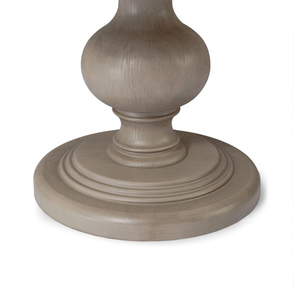 Zola Classical Round Wooden Dining Table in Antiqued Grey Finish