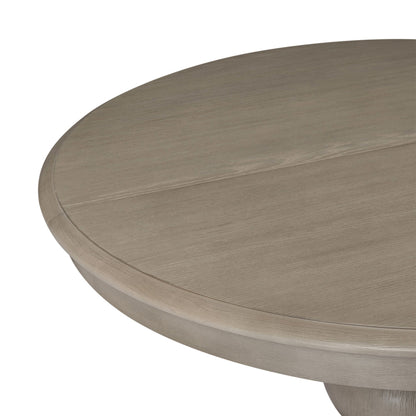 Zola Classical Round Wooden Dining Table in Antiqued Grey Finish