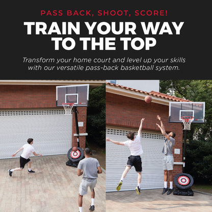 IE Sports Portable Basketball Hoop, Adjustable Height, 44" Backboard & Rebounder