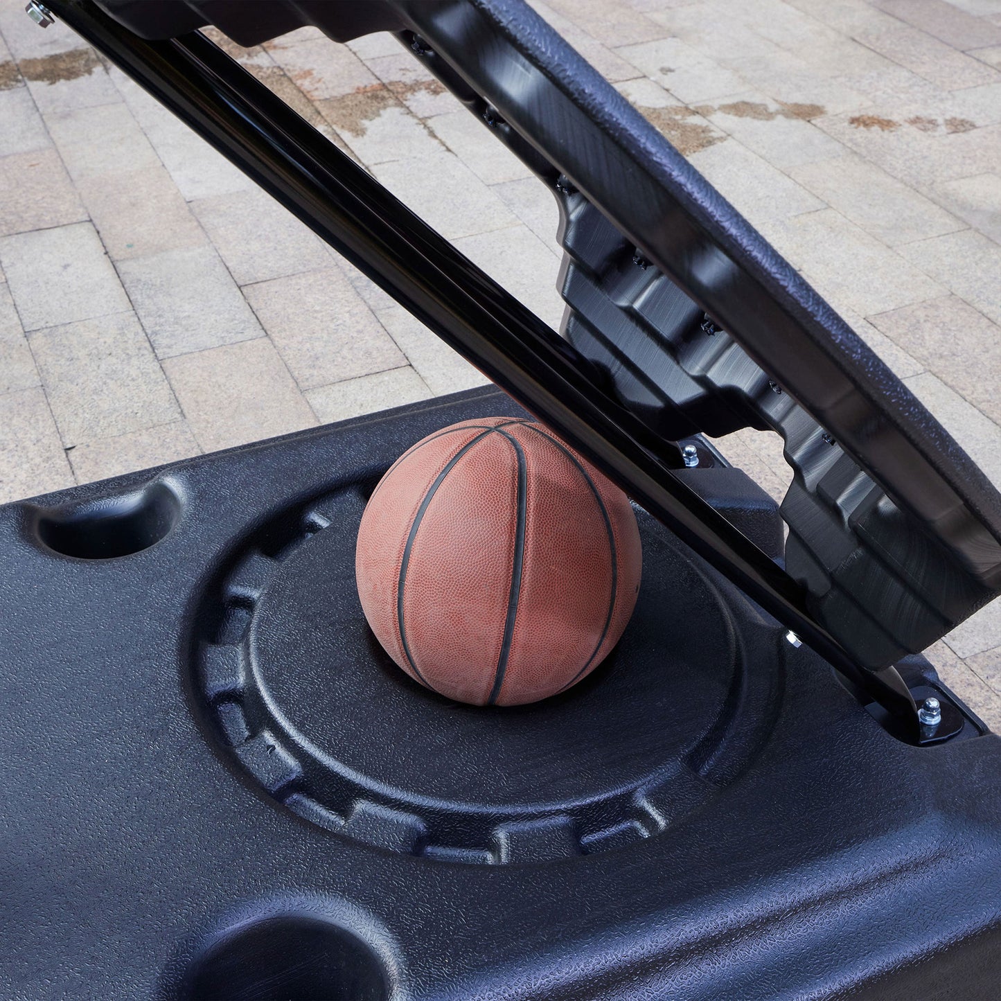 IE Sports Portable Basketball Hoop, Adjustable Height, 44" Backboard & Rebounder