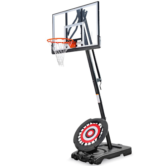 IE Sports Portable Basketball Hoop, Adjustable Height, 44" Backboard & Rebounder