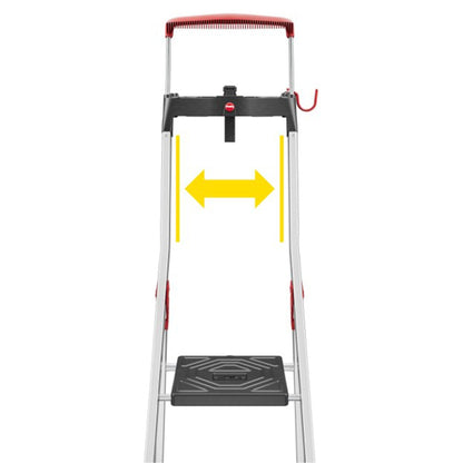 Hailo Folding 6 Step Non-Slip Ladder for Home & Kitchen, L100, Silver/Black