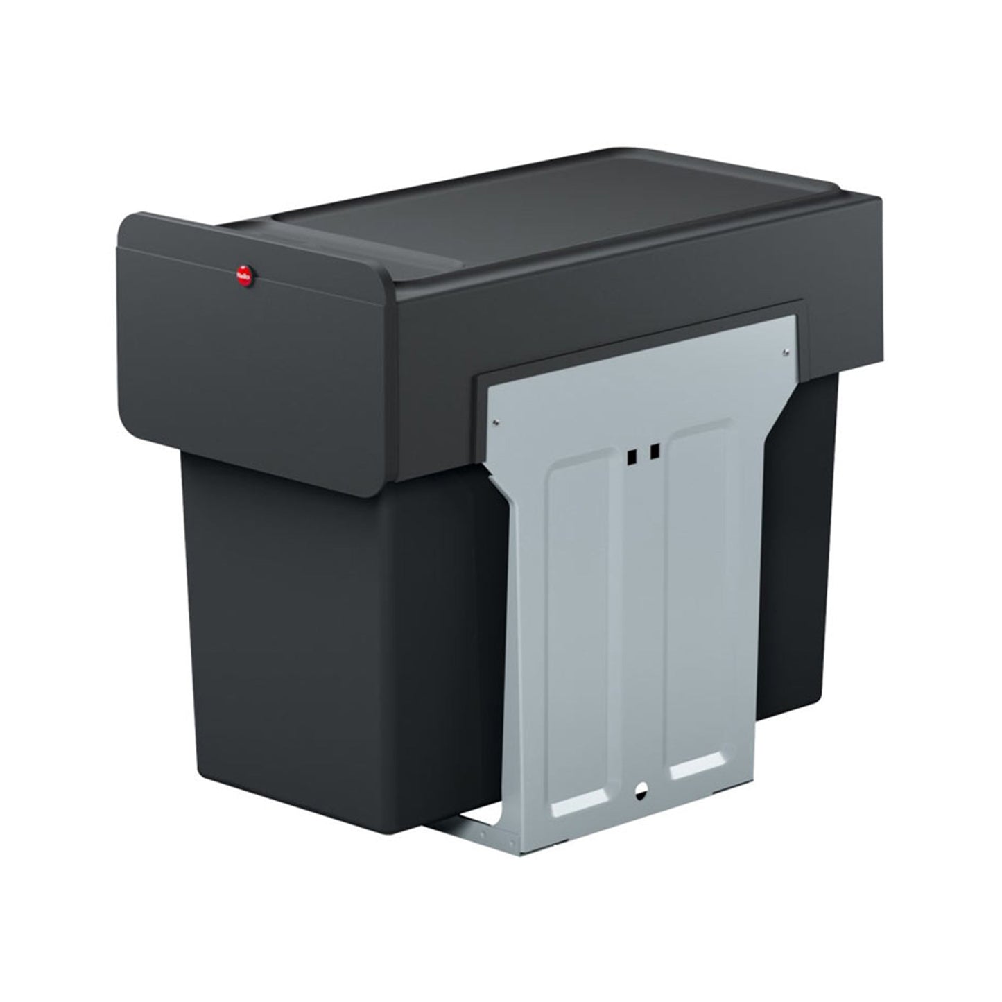 Hailo Kitchen Trash Can Dual 14 Liter Waste Separation, EcoLine Design L, Black