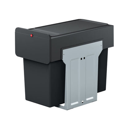 Hailo Kitchen Trash Can Dual 14 Liter Waste Separation, EcoLine Design L, Black