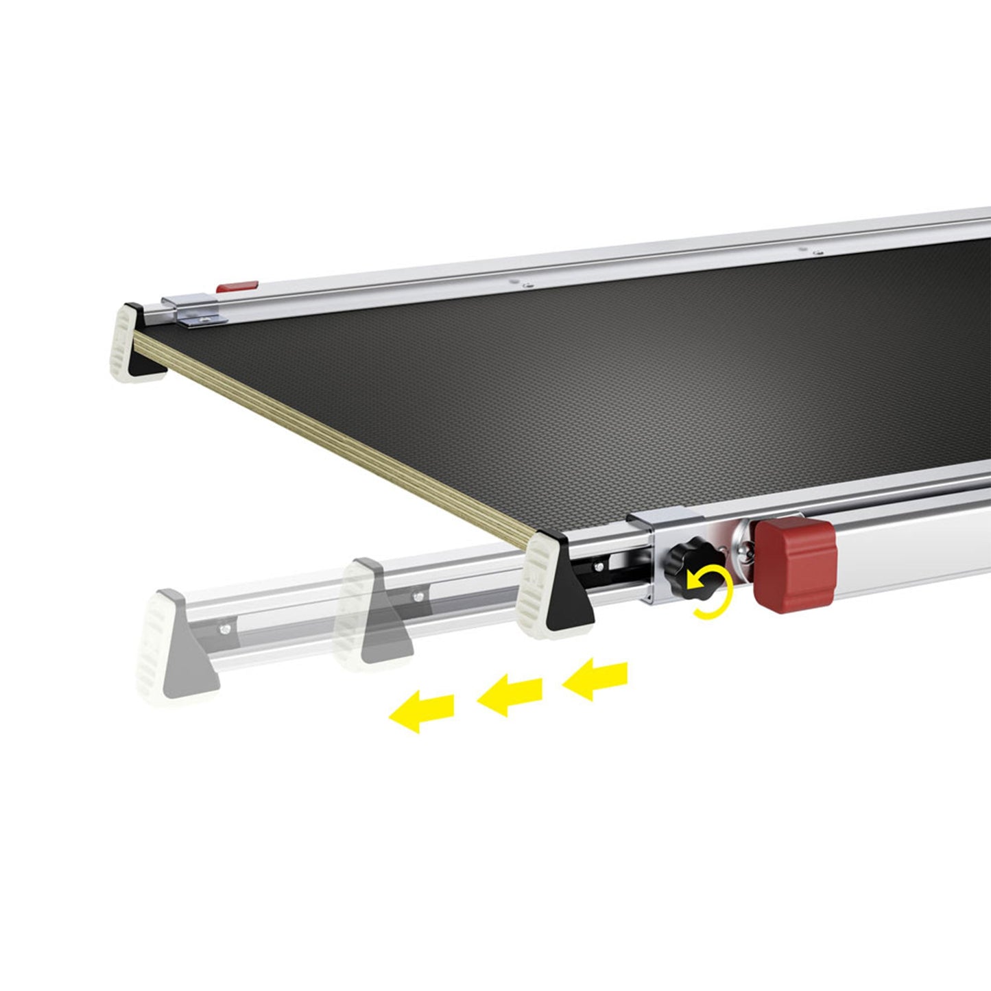 Hailo Adjustable Aluminum Work Platform TP2 Plus for Ladders & Stairs, Foldable