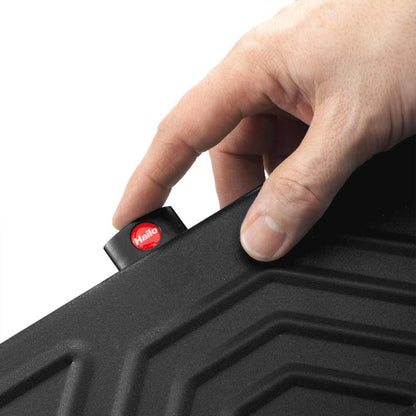 Hailo Folding 4 Step Non-Slip Ladder for Home & Kitchen, L100, Silver/Black