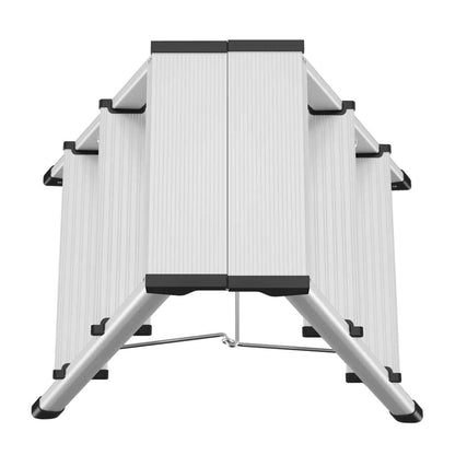 Hailo Folding Step Stool, 2-Sided 3 Step Ladder for Garage, Home & Kitchen, D60