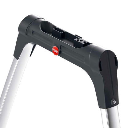 Hailo Folding Step Stool, 3 Step Ladder w/Tray for Home & Kitchen, K100, Silver