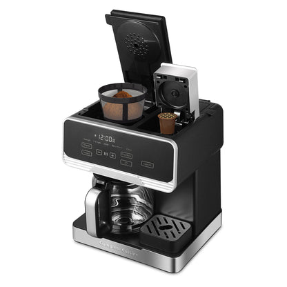 Complete Cuisine 2-in-1 Programmable Coffee Maker, 12-Cup Pot & Single-Serve Pod