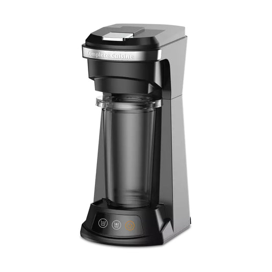 Complete Cuisine 4-in-1 Single Serve Coffee Maker, Hot and Iced Brewer, Black