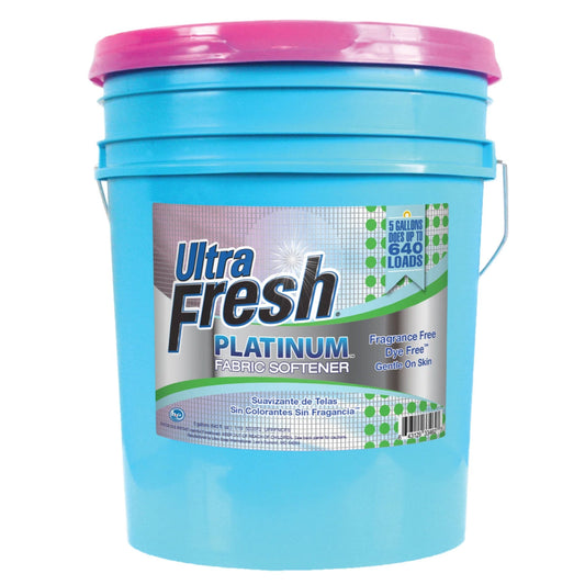 Ultra Fresh Platinum Fragrance & Dye Free Fabric Softener Up to 640 Loads, 5 Gal