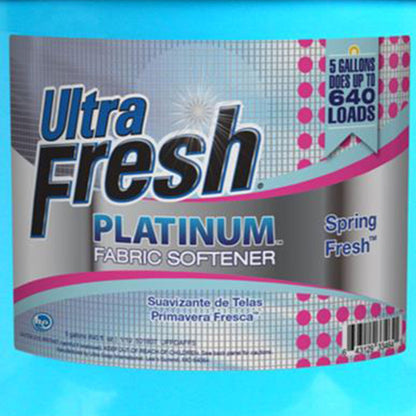 Ultra Fresh Platinum Fragrance & Dye Free Fabric Softener Up to 640 Loads, 5 Gal