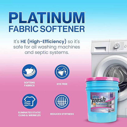 Ultra Fresh Platinum Laundry Fabric Softener up to 640 Loads, Lavender, 5 Gallon