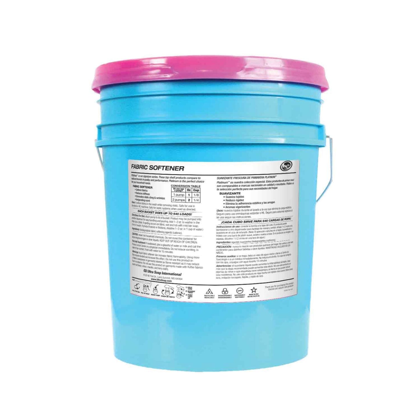 Ultra Fresh Platinum Laundry Fabric Softener up to 640 Loads, Lavender, 5 Gallon