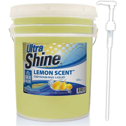 Ultra Shine ™ 5 Gallon 2X Platinum ™ Dish Cleaning Liquid, Lemon Scent, Yellow