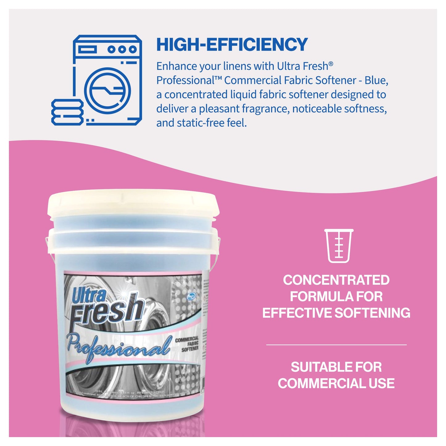 Ultra Fresh Professional 5 Gal Spring Fresh Fabric Softener, Up to 640 Loads