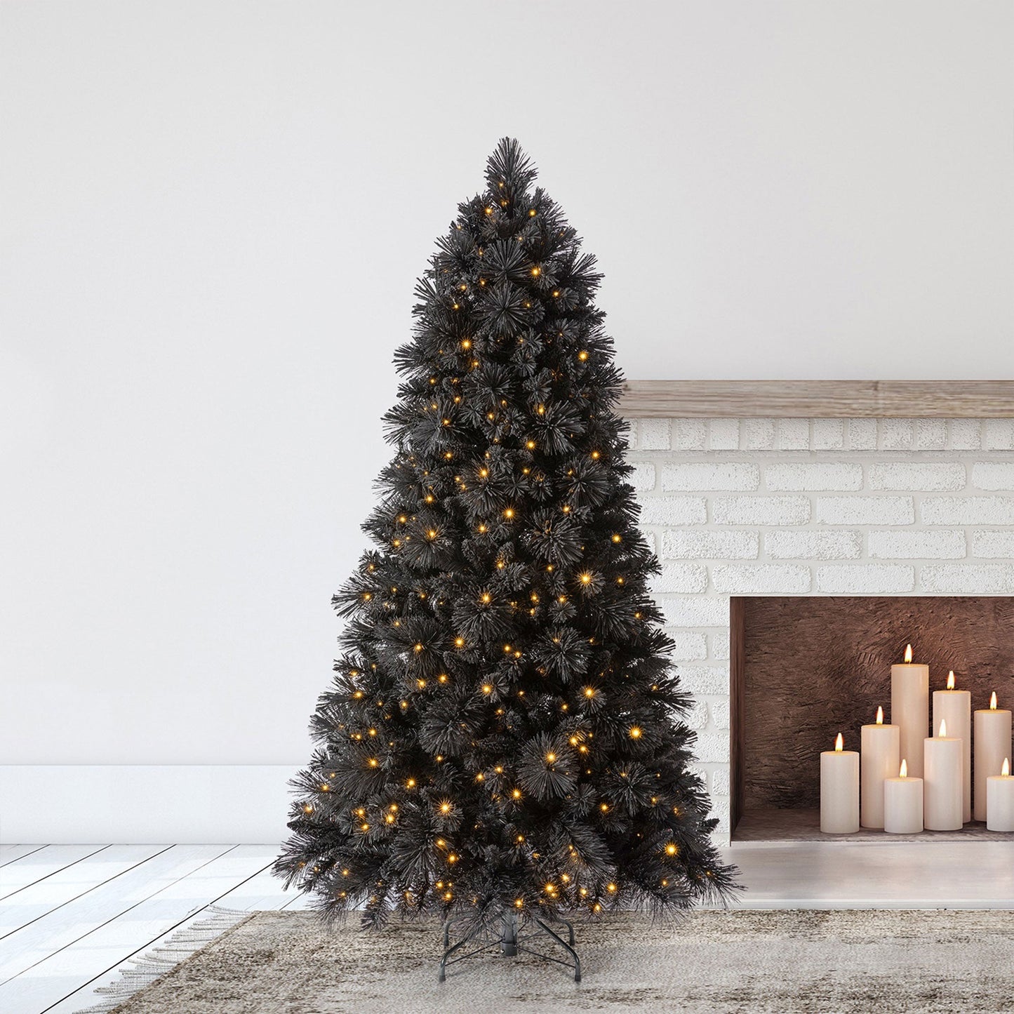 Home Heritage Rotating Tree Stand Base w/Snowdrift 6.5 Ft Pre-Lit Holiday Tree