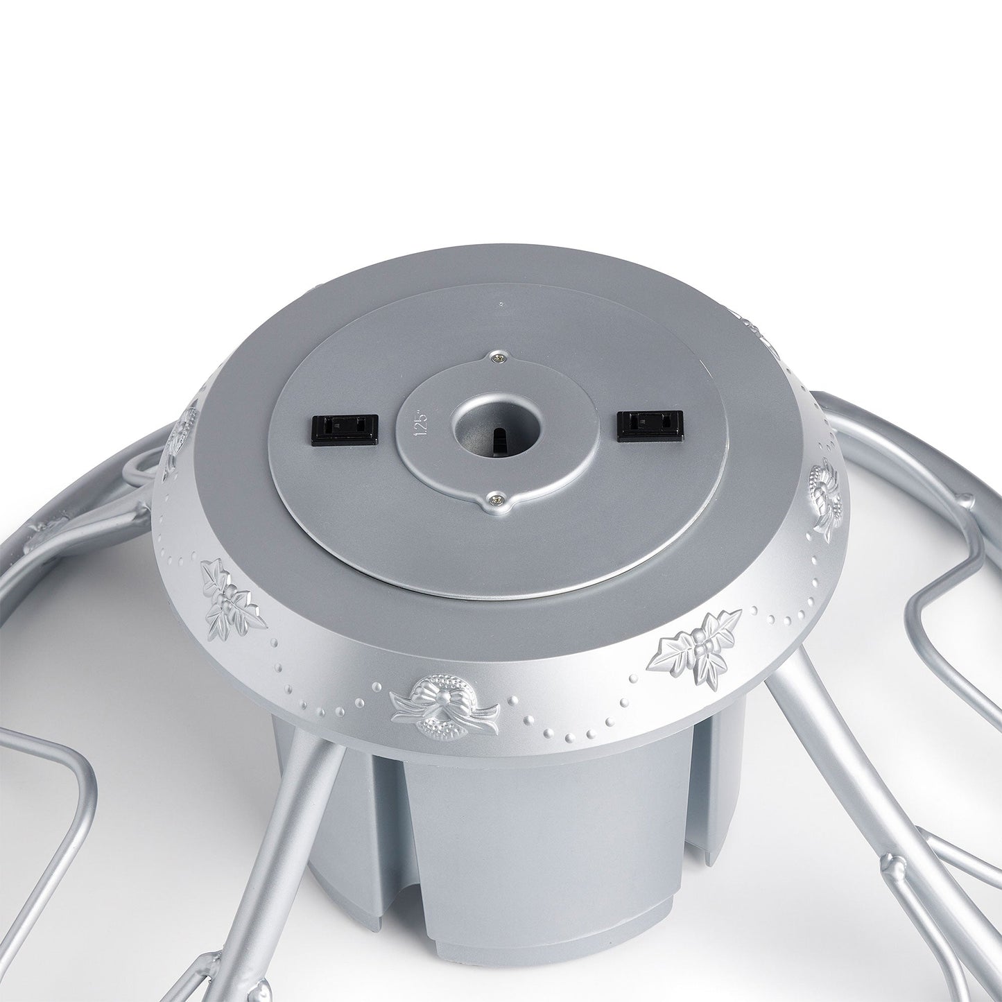 Home Heritage Rotating Tree Stand Base with Cascade Quick Set 5-Ft Pre-Lit Tree