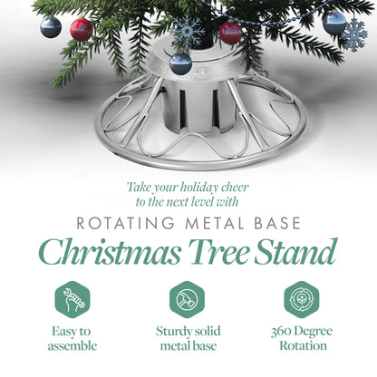 Home Heritage Rotating Tree Stand Base w/Stanley 7' Artificial Christmas Tree