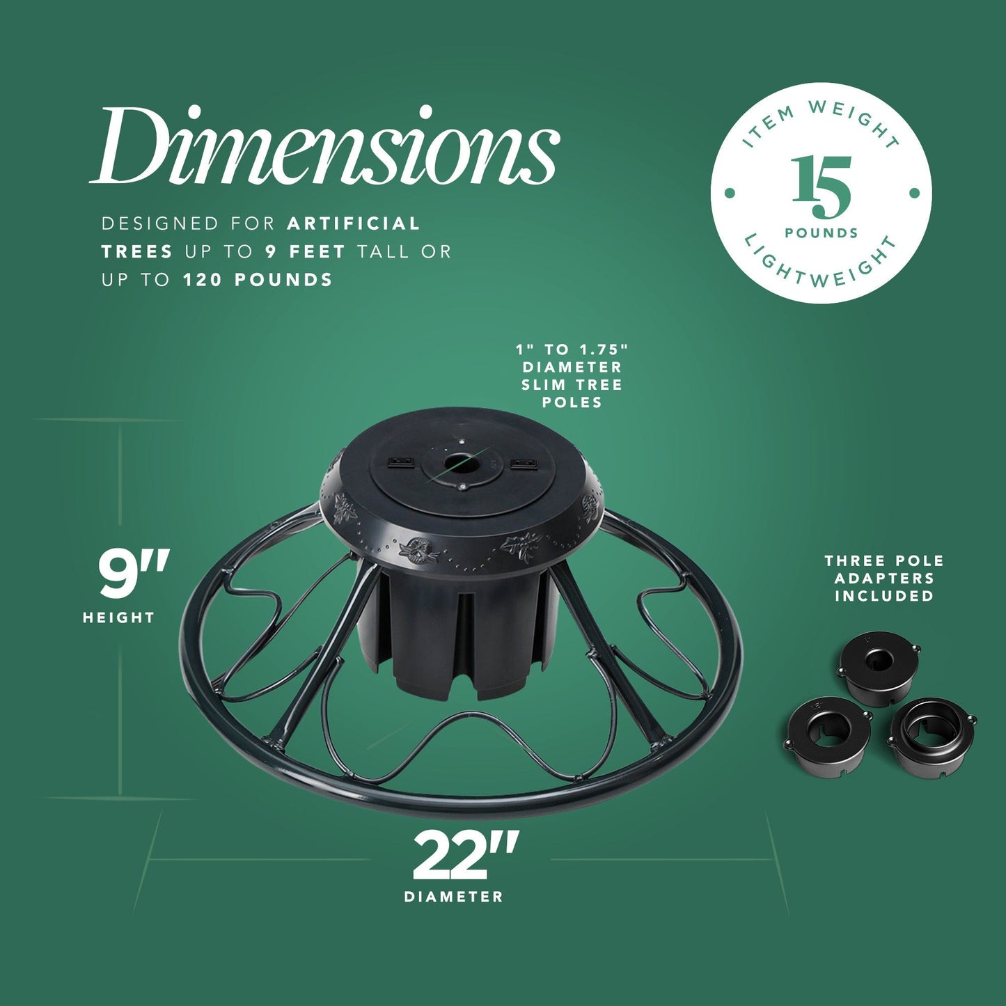 Home Heritage Rotating Tree Stand Base with Cascade Quick Set 5-Ft Pre-Lit Tree