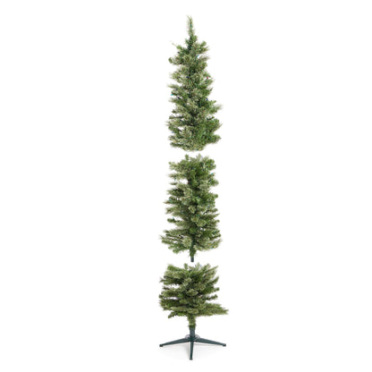 Home Heritage Rotating Tree Stand Base w/Stanley 7' Skinny Pencil Christmas Tree