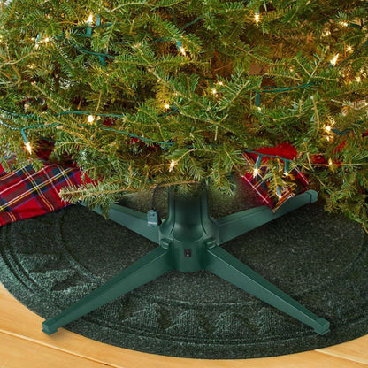 Home Heritage 1-1.5 In Rotating Metal Stand, Green with 5 Foot Christmas Tree