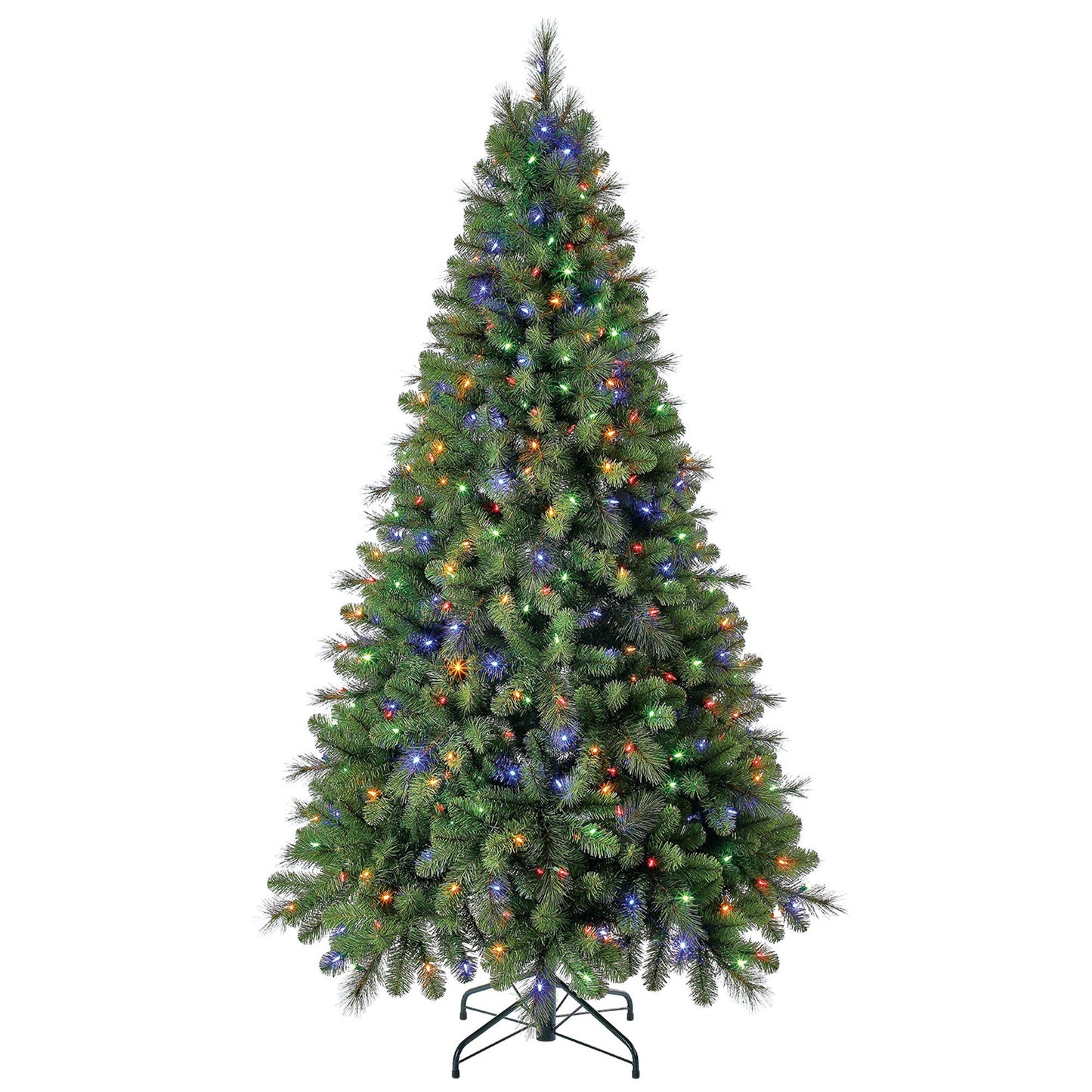 Home Heritage Cascade Quick Set 7 Ft Christmas Tree with Rotating Metal Stand