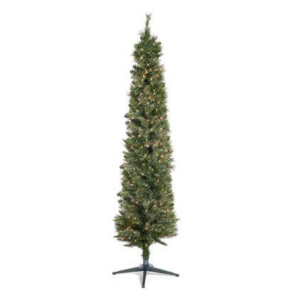Home Heritage Rotating Tree Stand Base w/Snowdrift 6.5' Pine Christmas Tree